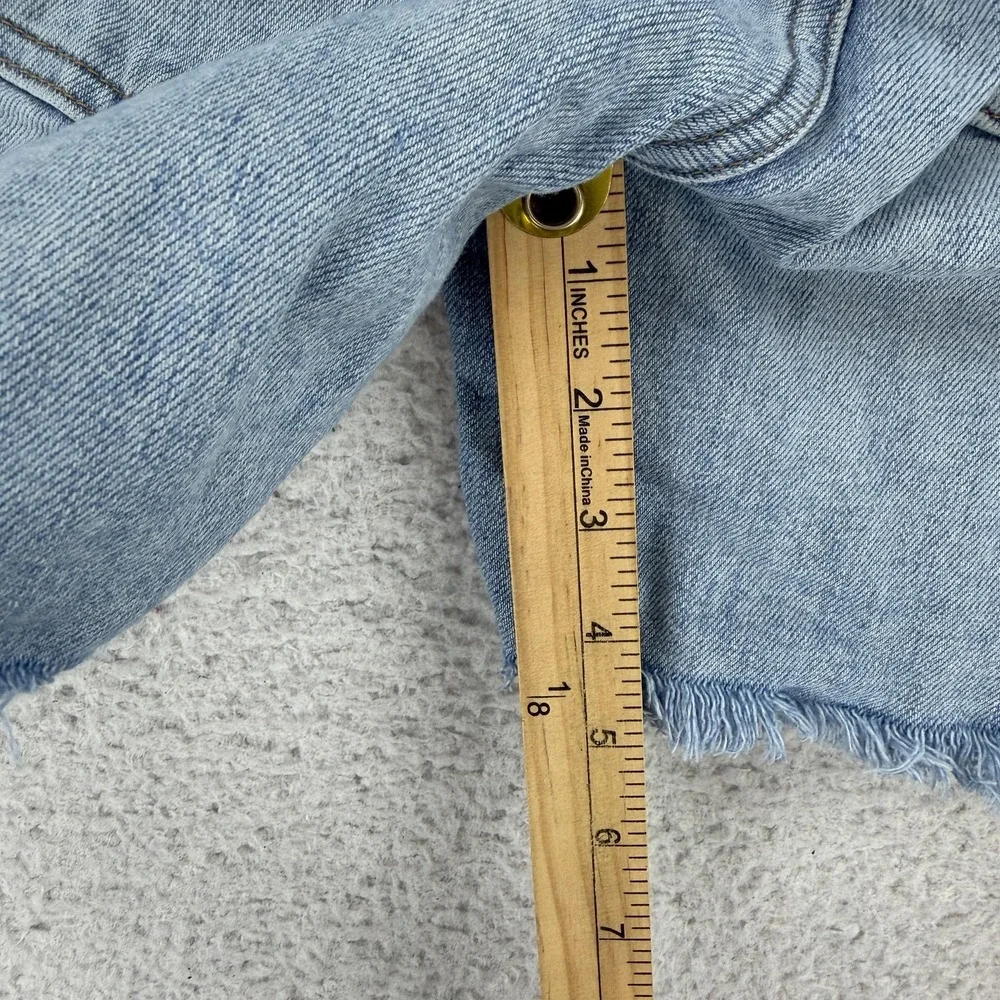 Denim Forum The '50s Arlo Long Shorts Womens 25 Blue Denim Cutoff Aritzia 5